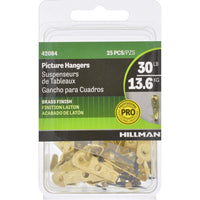 Hillman AnchorWire Brass-Plated Classic Picture Hanger 30 lb. 25 pk (Pack of 5)