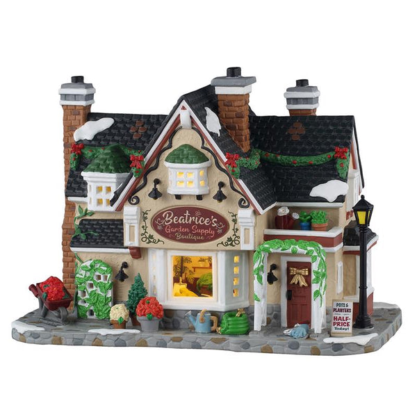 Lemax LED Beatrice Garden Supply Boutique Christmas Village (Pack of 4)