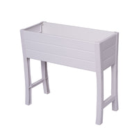 NuVue White PVC UV-Resistant Rectangular Elevated Garden Box 32 H x 36 W x 11 D x 15 Dia. in.
