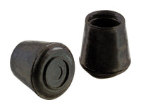 Shepherd Rubber Leg Tip Black Round 3/4 in. W 4 pk (Pack of 6)