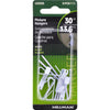 Hillman AnchorWire Steel-Plated White Standard Picture Hanger 30 lb. 6 pk (Pack of 10)