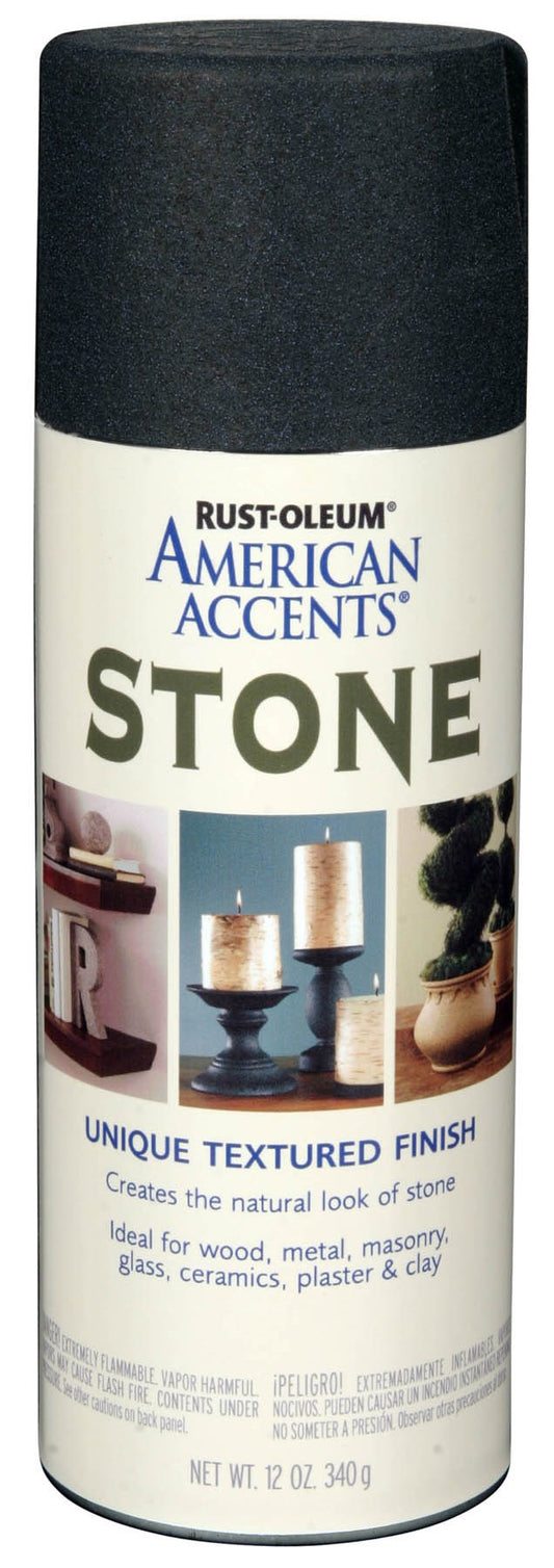 American Accents 7991-830 12 Oz Black Granite Stone Spray Paint (Pack of 6)