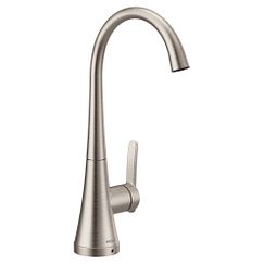 Spot resist stainless one-handle high arc single mount beverage faucet