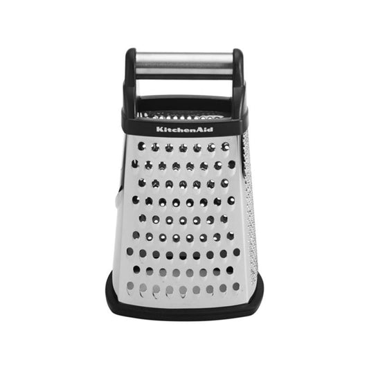 KitchenAid 6.25 in. W x 5.25 in. L Black/Silver Stainless Steel Box Grater