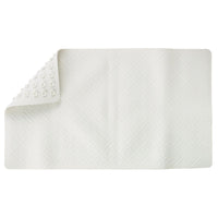 Living Accents 28 in. L X 16 in. W White Thermo Plastic Elastomer Bath Mat Latex Free