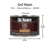 Old Masters Gel Stain Semi-Transparent Natural Walnut Oil-Based Gel Stain 1 pt. (Pack of 4)