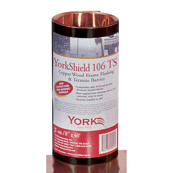 York Chemically Treated Copper Wood Frame Flashing and Termite Barrier 720 L x 8 W in. - Deal of The Week