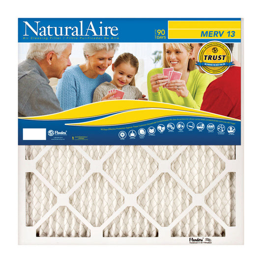 AAF Flanders NaturalAire 24 in. W x 24 in. H x 1 in. D Polyester Pleated Air Filter (Pack of 12)