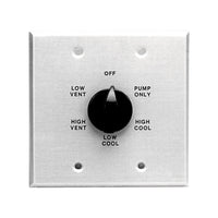 Dial 1-1/4 in. H X 5-3/4 in. W Black Metal Evaporative Cooler Wall Switch