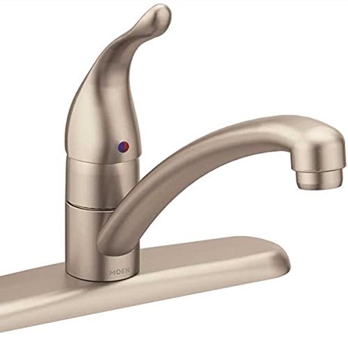 Spot resist stainless one-handle low arc kitchen faucet