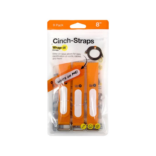 Wrap-It Storage 8 in. L Orange Nylon Cinch Strap