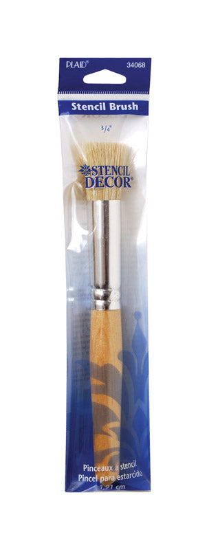 Plaid Stencil Decor 3/4 in. W Round Stencil Paint Brush (Pack of 6)