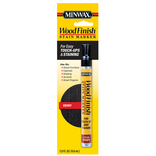 Minwax Wood Finish Stain Marker Semi-Transparent Ebony Oil-Based Stain Marker 0.33 oz