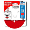 Diablo 5 in. Aluminum Oxide Center Mount Fiber Disc 50 Grit Coarse 4 pk