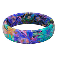 Groove Life Women?s Round Multicolored Wedding Band Elastomer Water Resistant