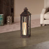 Smart Living 16 in. Glass/Metal Siena LED Candle Lantern Bronze (Pack of 2)