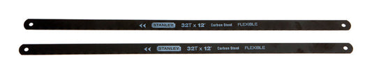 Stanley 12 in. High Carbon Steel Hacksaw Blade 32 TPI 2 pk