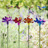 Alpine Assorted Metal/Plastic 42 in. H Flower and Insect Outdoor Garden Stake (Pack of 12)