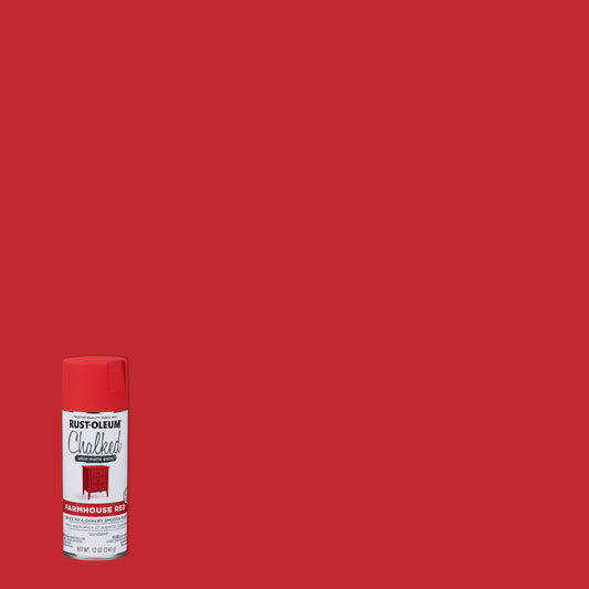 Rust-Oleum Chalked Farmhouse Red Ultra Matte Oil-Based Sprayable Chalk Paint 12 oz.