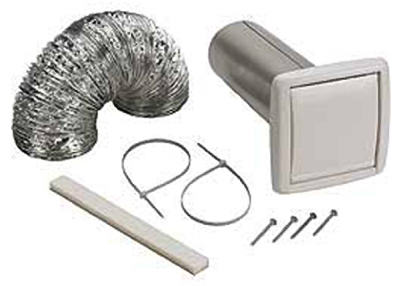 Broan 6.5 in. W X 6.5 in. L White Resin Wall Ducting Kit