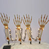 Celebrations Warm White 18 in. Prelit Chained Skeleton Arms Pathway Decor