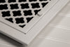 Steelcrest Designer 40 X 20 Hinged White Return-Air Filter Grille, With Washable/Removable Black Filter