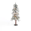 Gerson 3 ft. Slim Incandescent 50 ct Flocked Alpine Christmas Tree (Pack of 2)