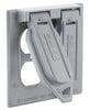 Bell Square Aluminum 2 gang Weatherproof Cover