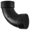 Charlotte Pipe 2 in. Hub X 2 in. D Hub ABS 90 Degree Elbow