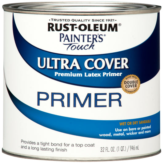 Rust-Oleum Painters' Touch Ultra Cover White Primer 1 qt. (Pack of 2)