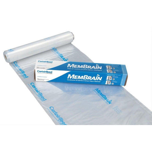 CertainTeed MemBrain 12 ft. W X 100 ft. L Air Barrier and Smart Vapor Retarder Roll 1233 sq ft
