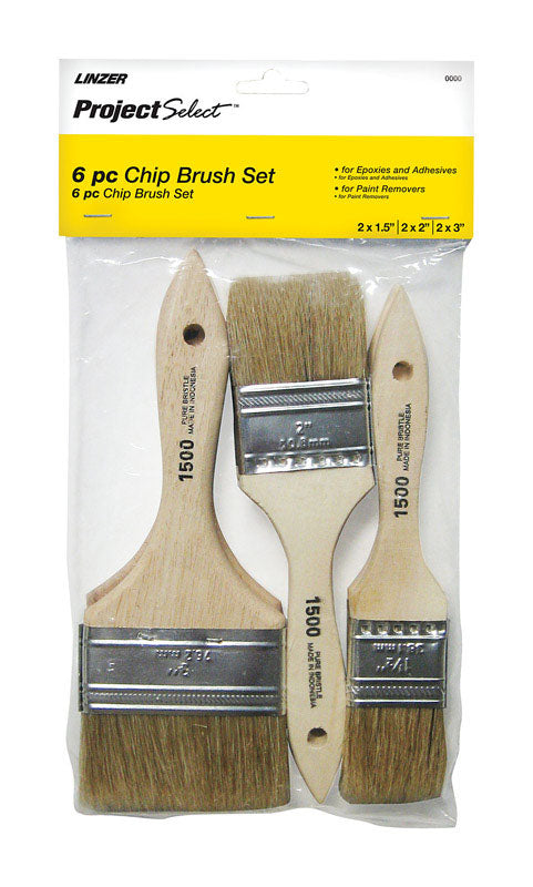 Linzer Project Select 1-1/2, 2, and 3 in. W Flat Chip Brush (Pack of 12)