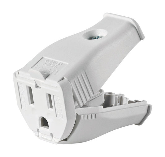 Leviton Commercial and Residential Thermoplastic Straight Blade Connector 5-15R 2 Pole 3 Wire
