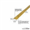 M-D Building Products 0.3 in. H X 1.38 in. W X 36 in. L Satin Brass Aluminum Carpet Trim