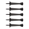 National Hardware Zinc Matte Black Rigid Door Stop Mounts to wall 0.97 in. (Pack of 5)