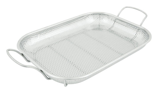 Grill Mark Sliver Stainless Steel Grill Basket 15 in. L x 11 in. W