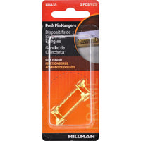 Hillman AnchorWire Gilt Push Pin Picture Hanger 1 lb. 2 pk (Pack of 10)