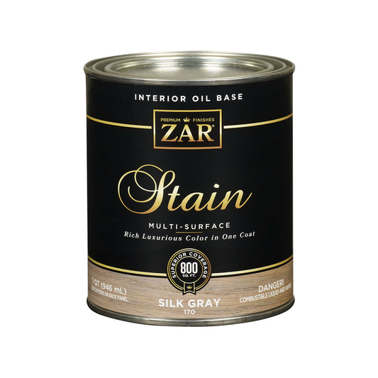 ZAR Solid Silk Gray Oil-Based Polyurethane Wood Stain 1 qt