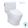 TOTO® WASHLET®+ Nexus® Two-Piece Elongated 1.28 GPF Toilet with Auto Flush S7 Contemporary Bidet Seat, Cotton White - MW4424726CEFGA#01