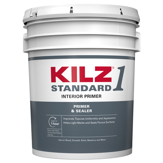Kilz Standard White Flat Water-Based Acrylic Primer and Sealer 5 gal.