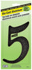 Hy-Ko 3-1/2 in. Black Aluminum Number 5 Nail-On 1 pc. (Pack of 10)