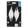 Feit White Filament BA10 E12 (Candelabra) Filament LED Bulb Daylight 40 Watt Equivalence 2 pk