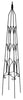 Gardman 60 in. H Black Steel Garden Obelisk (Pack of 6)