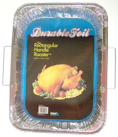 Durable Foil D49113 16-5/8" Aluminum Rectangular Handle Roaster™ (Pack of 12)