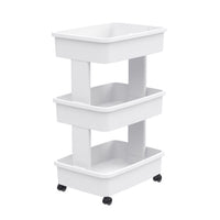 Starplast White Storage Tote w/Wheels 27.2 in. H X 12.5 in. W X 17.4 in. D (Pack of 2)