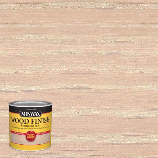 MINWAX Simply White Oil-Based Low VOC g/L Indoor Wood Stain 1/2 Pint 31 to 37 sq. ft. Coverage