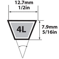 Mitsuboshi FHP General Utility V-Belt 0.5 in. W X 32 in. L For Fractional Horsepower Motors - Open Box