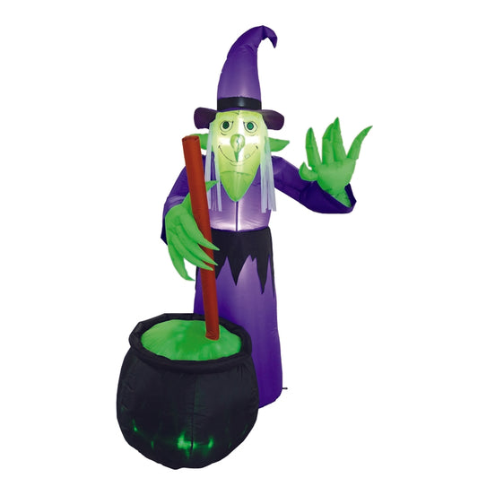 Celebrations Four Season 6 ft. Prelit Witch With Cauldron Inflatable