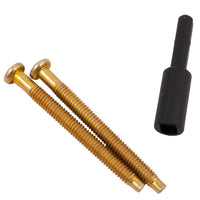 81706-690 2-1/4" Thick Door Kit Lever & Exposed Screw Knobs - Dark Bronze