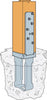 Simpson Strong-Tie 8.38 in. H X 3.96 in. W 12 Ga. Galvanized Steel Column Base